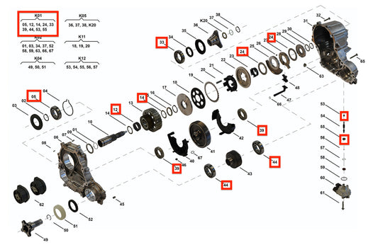 LAGERSATZ BMW VERTEILERGETRIEBE ATC35L 5er F07 F10 F11 6er F06 F01 XDRIVE