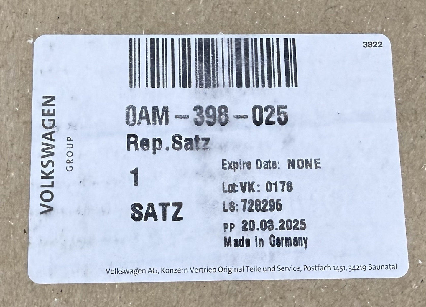 ORIGINAL! VW DQ200 MECHATRONIK REPARATURSATZ AUDI SEAT DSG P17BF P189C REP SATZ